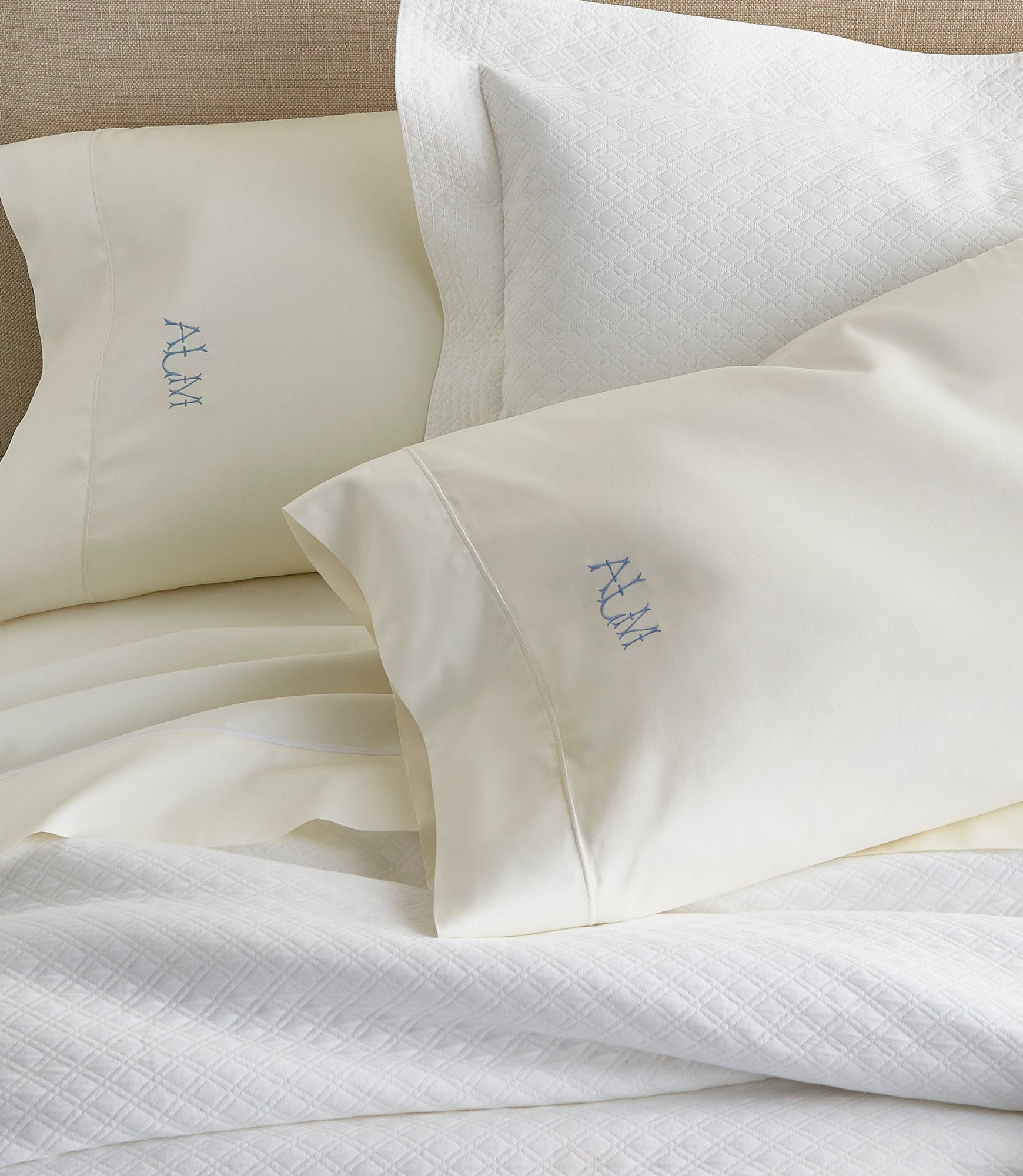 Boutique Ivory Percale Pillowcases